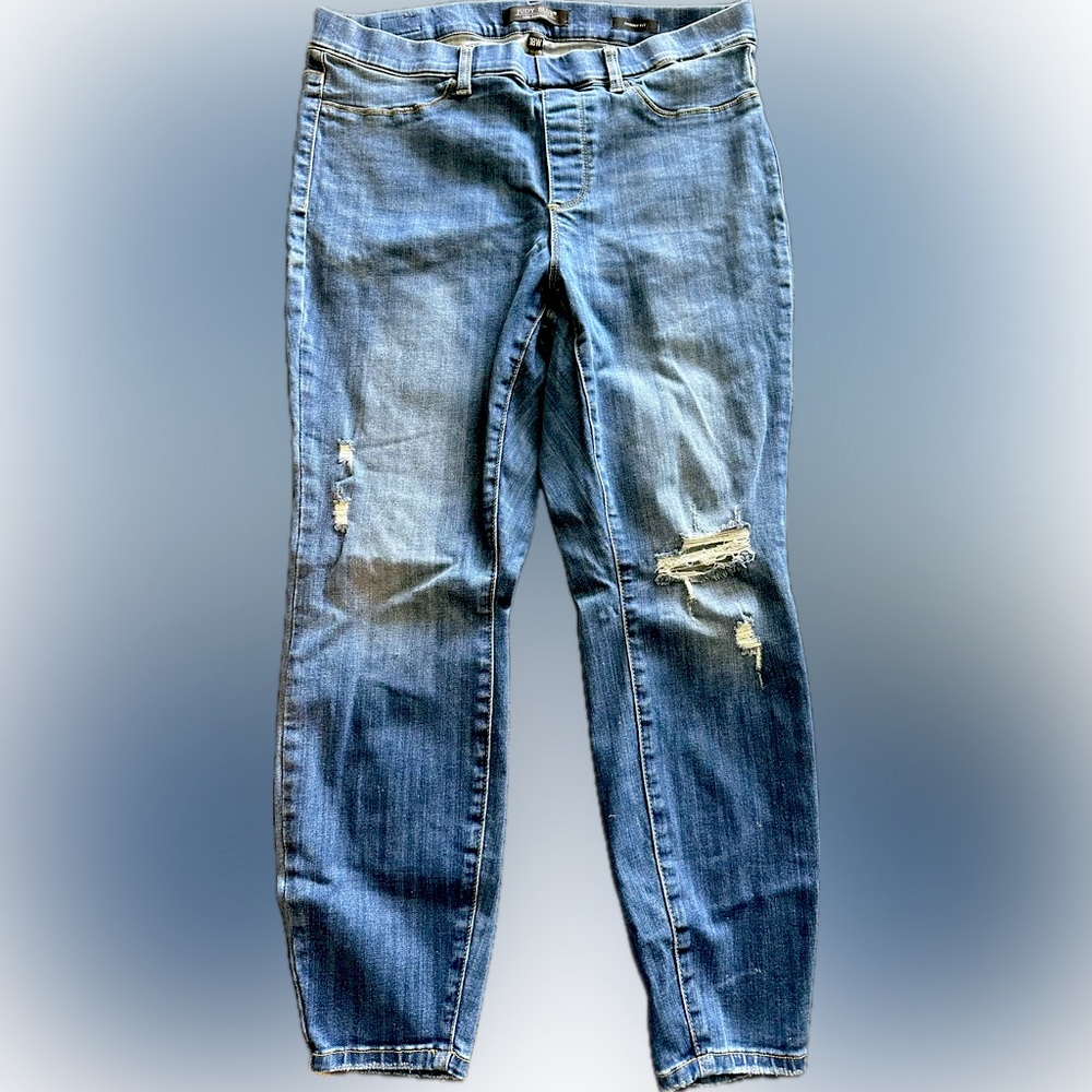 Judy Blue Destroyed Pull On Jeggings